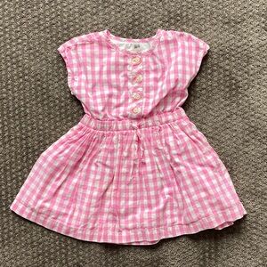 Primary Pink Gingham Dress